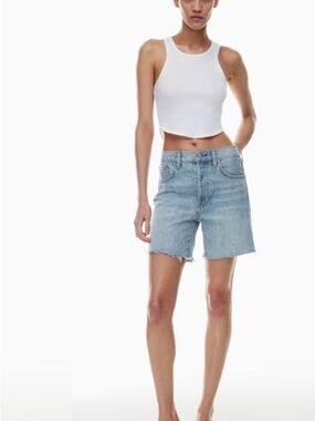 Denim Forum Yoko Hi-Rise Bermuda Shorts